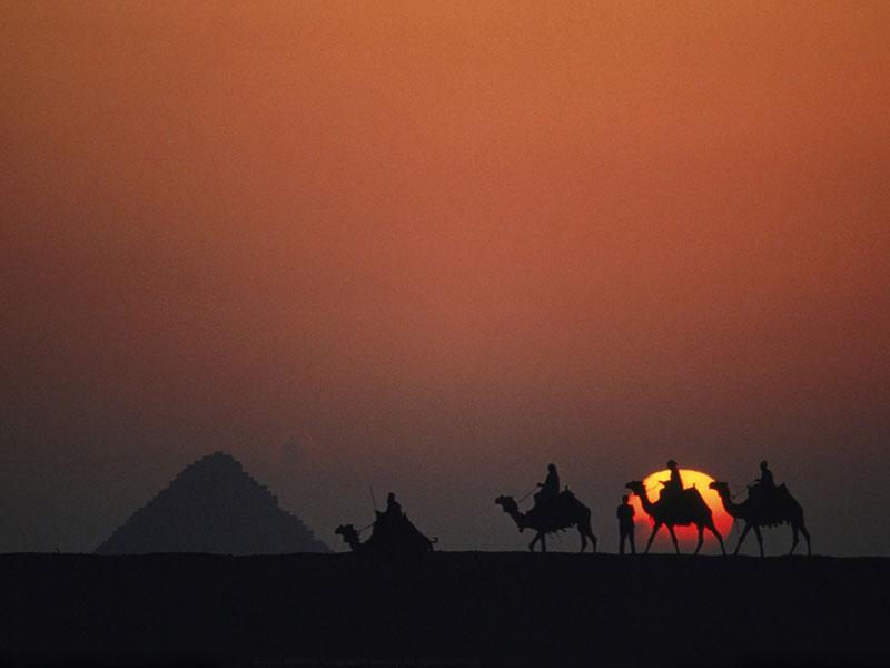 Tramonto a Giza